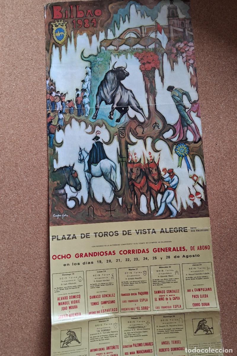 Carteles toros: Cartel de toros. Bilbao. 19 a 26 agosto 1984. Ocho grandiosas corridas generales.