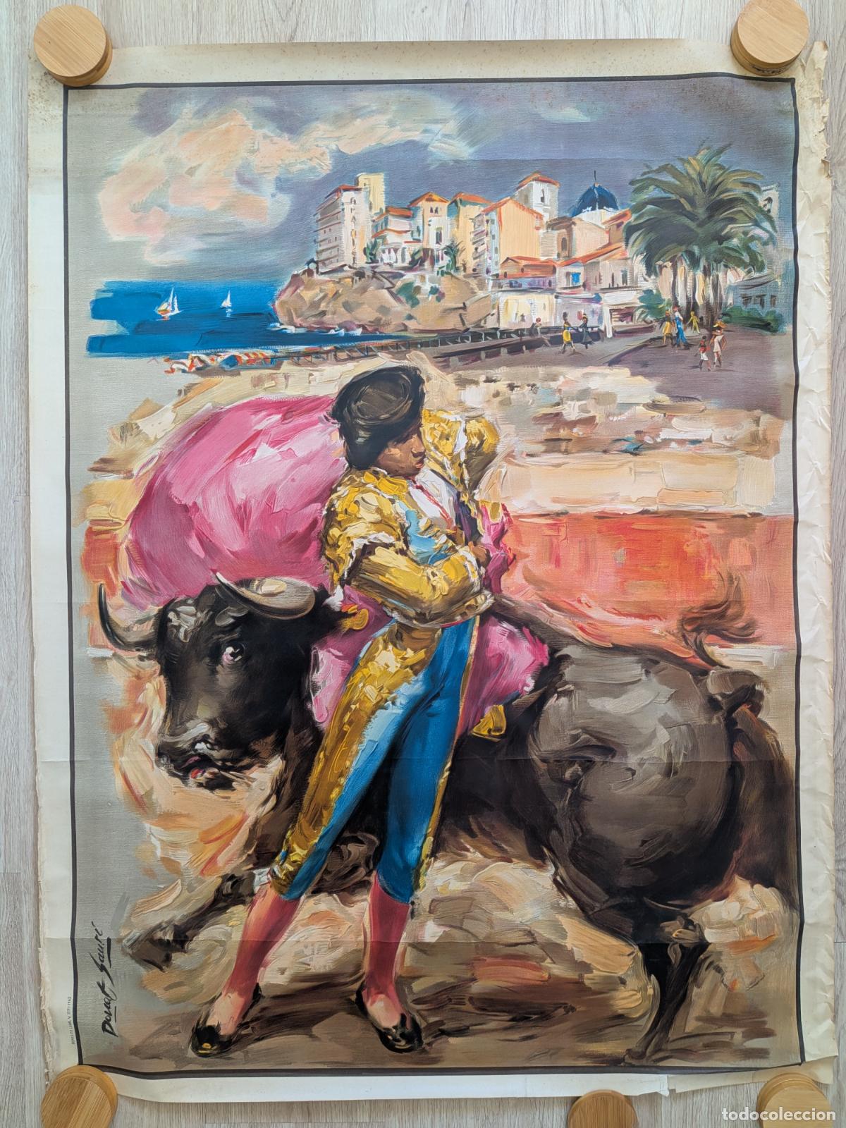 Carteles toros: RW CARTEL TOROS BENIDORM SIN TEXTO TORERO TORO DONAT SAURI CT574