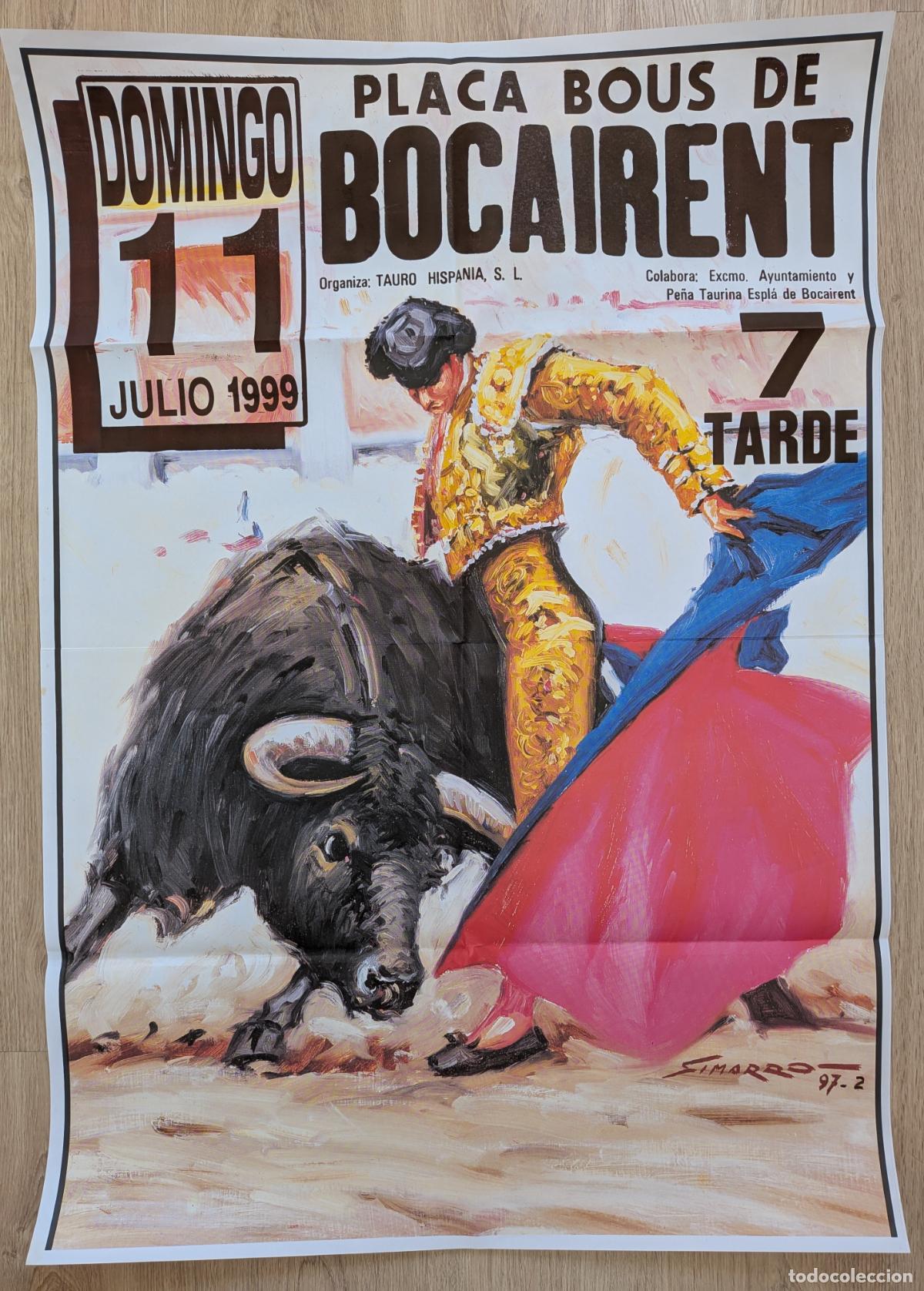 Bull Posters: RW CARTEL TOROS PLAZA BOCAIRENT VALENCIA 1999 SIN TEXTO SIMARRO CTD35