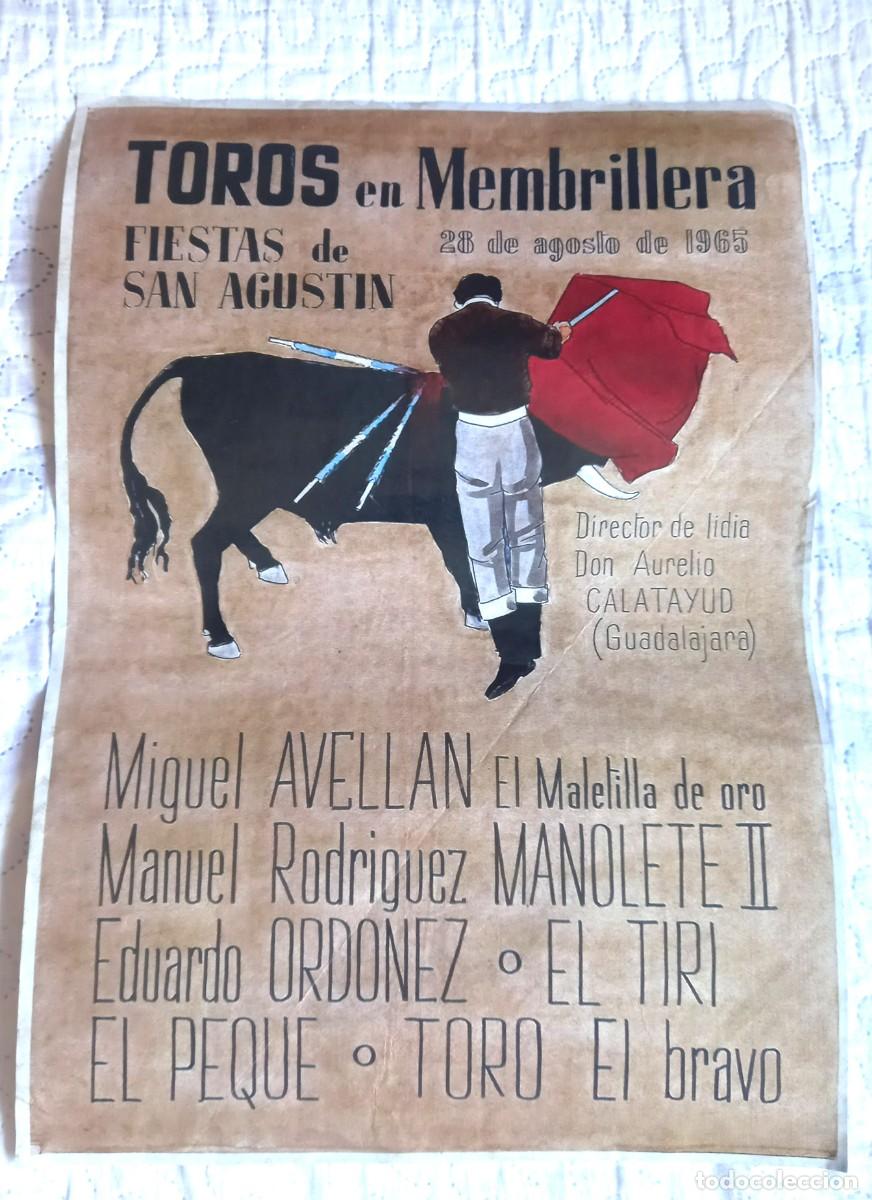 Bull Posters: Cartel de toros en Membrillera (Guadalajara) a&ntilde;o 1965