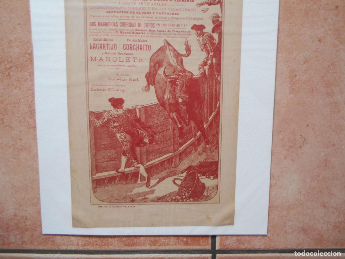 Carteles toros: CARTEL DE TOROS DE CACERES 1908 - Foto 3