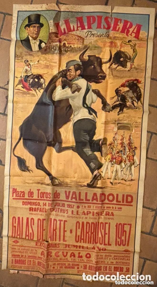 Carteles toros: Gran cartel toros Llapisera. Valladolid 1957
