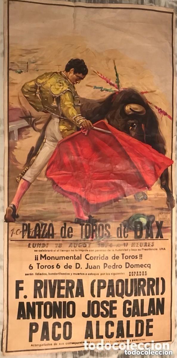 Carteles toros: Cartel toros Dax Francia 1971. Paquirri