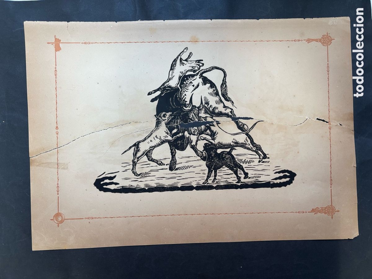 Carteles toros: Antiguo Grabado Taurino, Imprenta ORGA, a&ntilde;os 1890-1900 - VER DESCRIPCION Y FOTOS