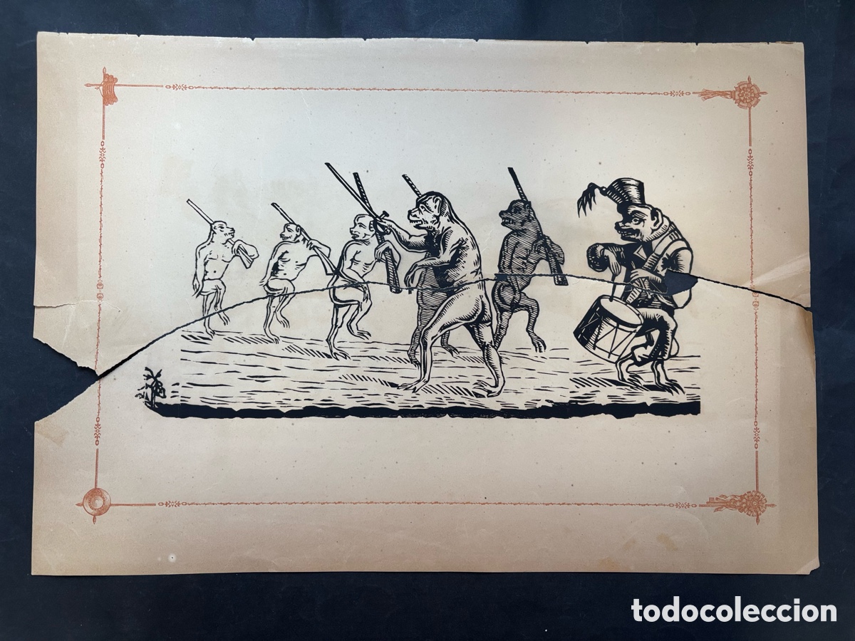 Carteles toros: Antiguo Grabado Taurino, Imprenta ORGA, a&ntilde;os 1890-1900 - VER DESCRIPCION Y FOTOS