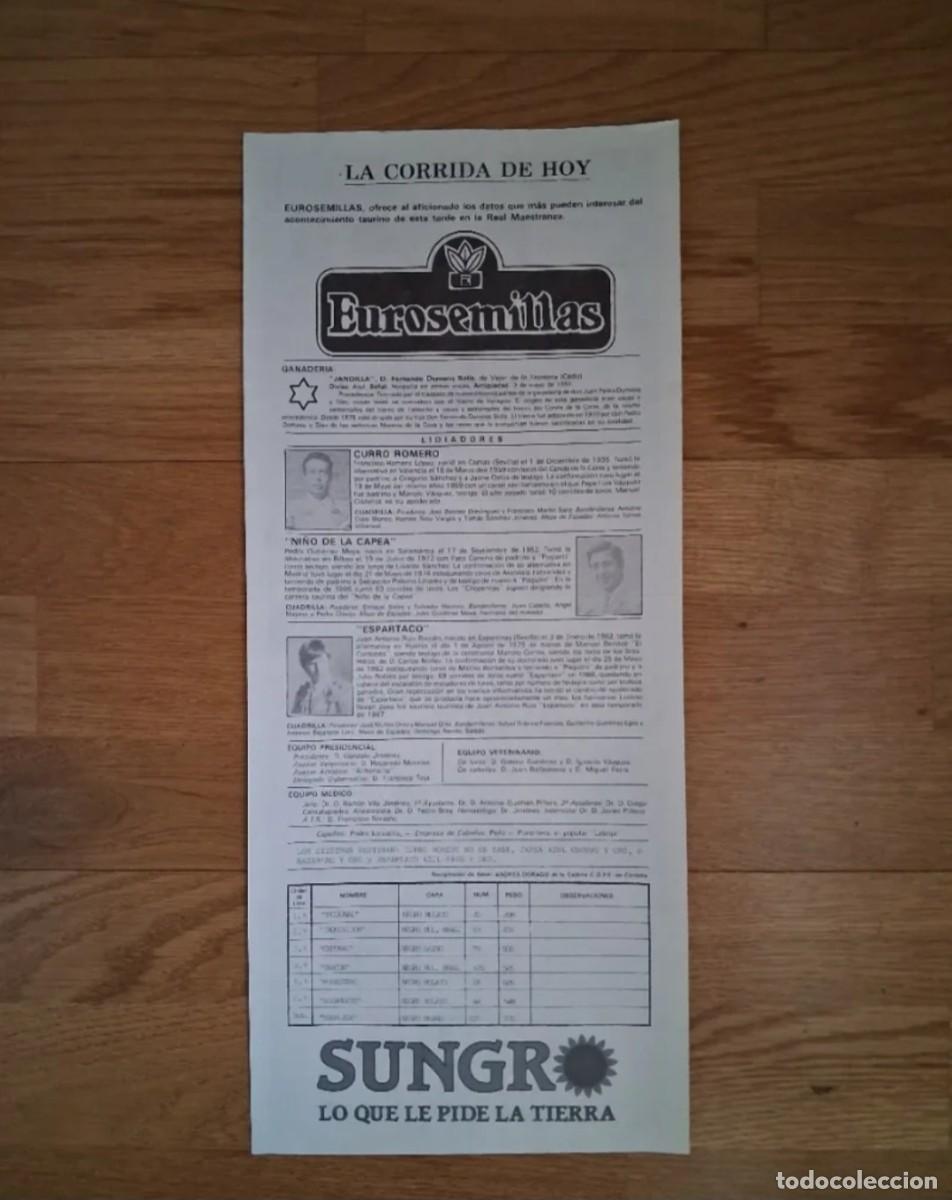Carteles toros: Cartel toros Sevilla 1987 - Foto 2