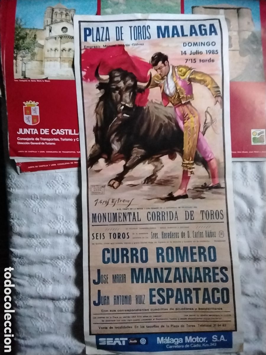 Carteles toros: CARTEL PLAZA DE TOROS MALAGA 1985