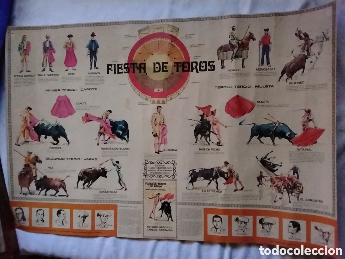 Carteles toros: CARTEL 0RIGINAL FIESTA DE TOROS