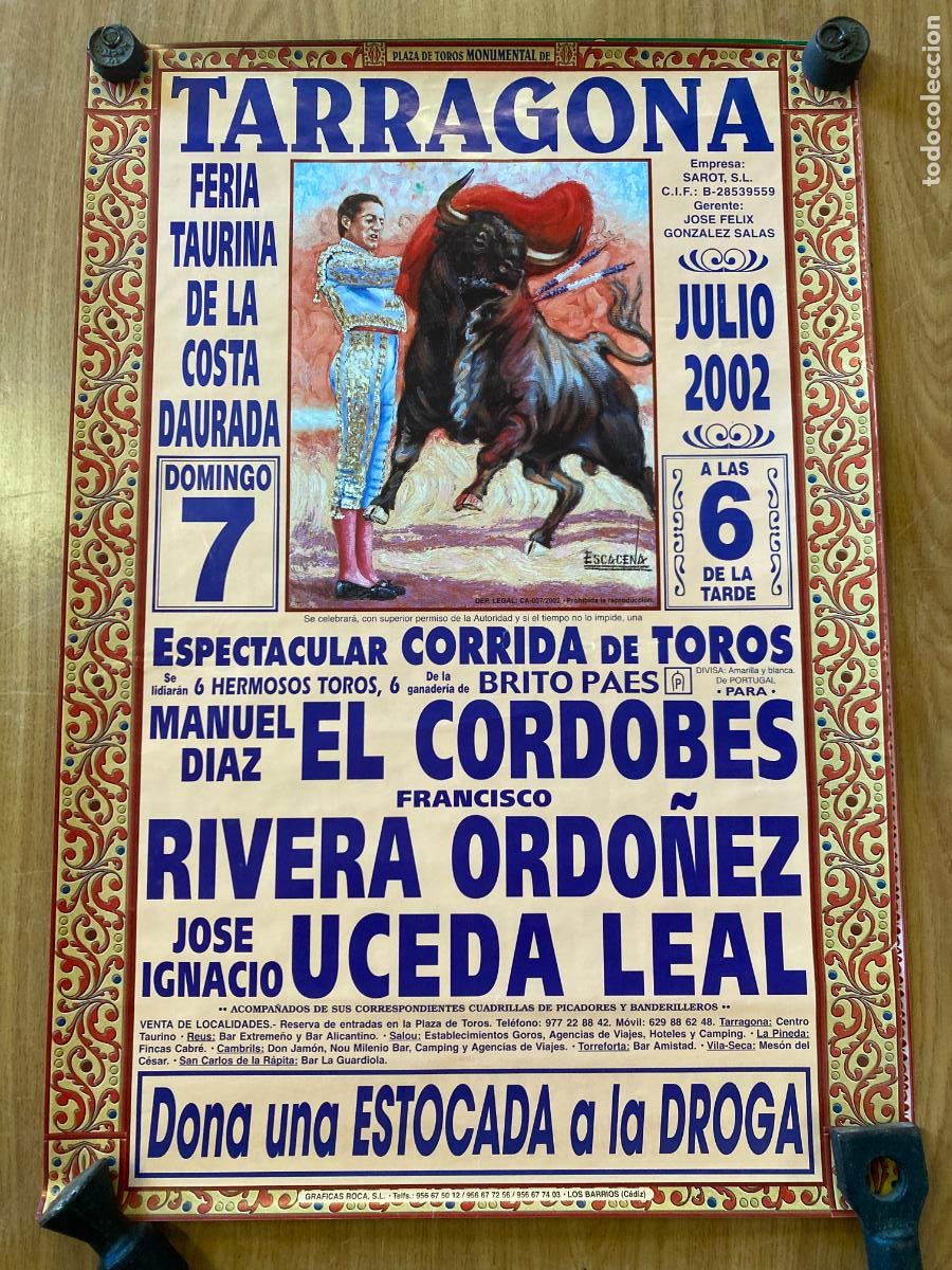 Carteles toros: 3 CARTELES DIFERENTES CORRIDAS DE TOROS TARRAGONA 2002