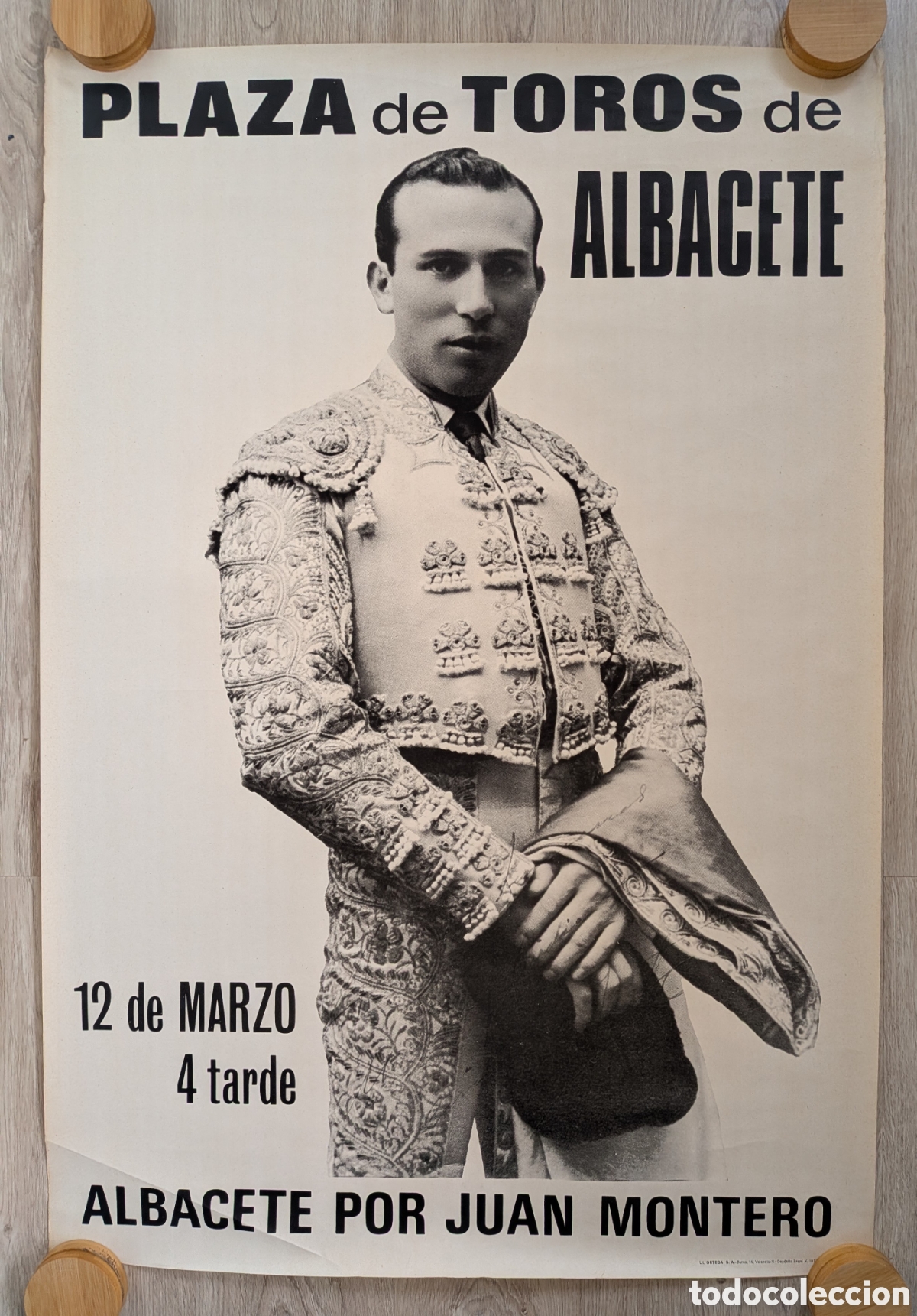 Carteles toros: RW CARTEL PLAZA DE TOROS ALBACETE JUAN MONTERO CT77 RR