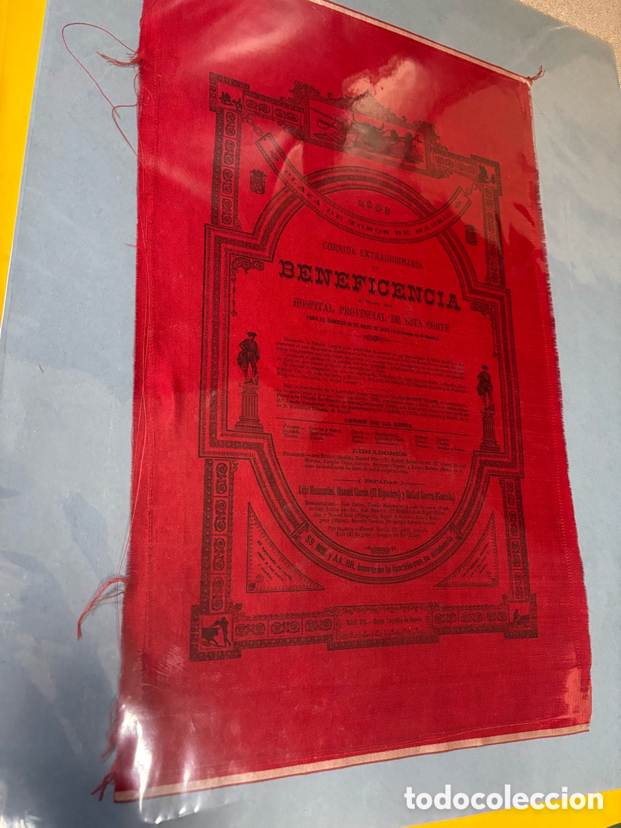 Carteles toros: CARTEL TOROS SEDA BENEFICENCIA MADRID 21 MAYO 1893. 53X33 CM APR&Oacute;X.