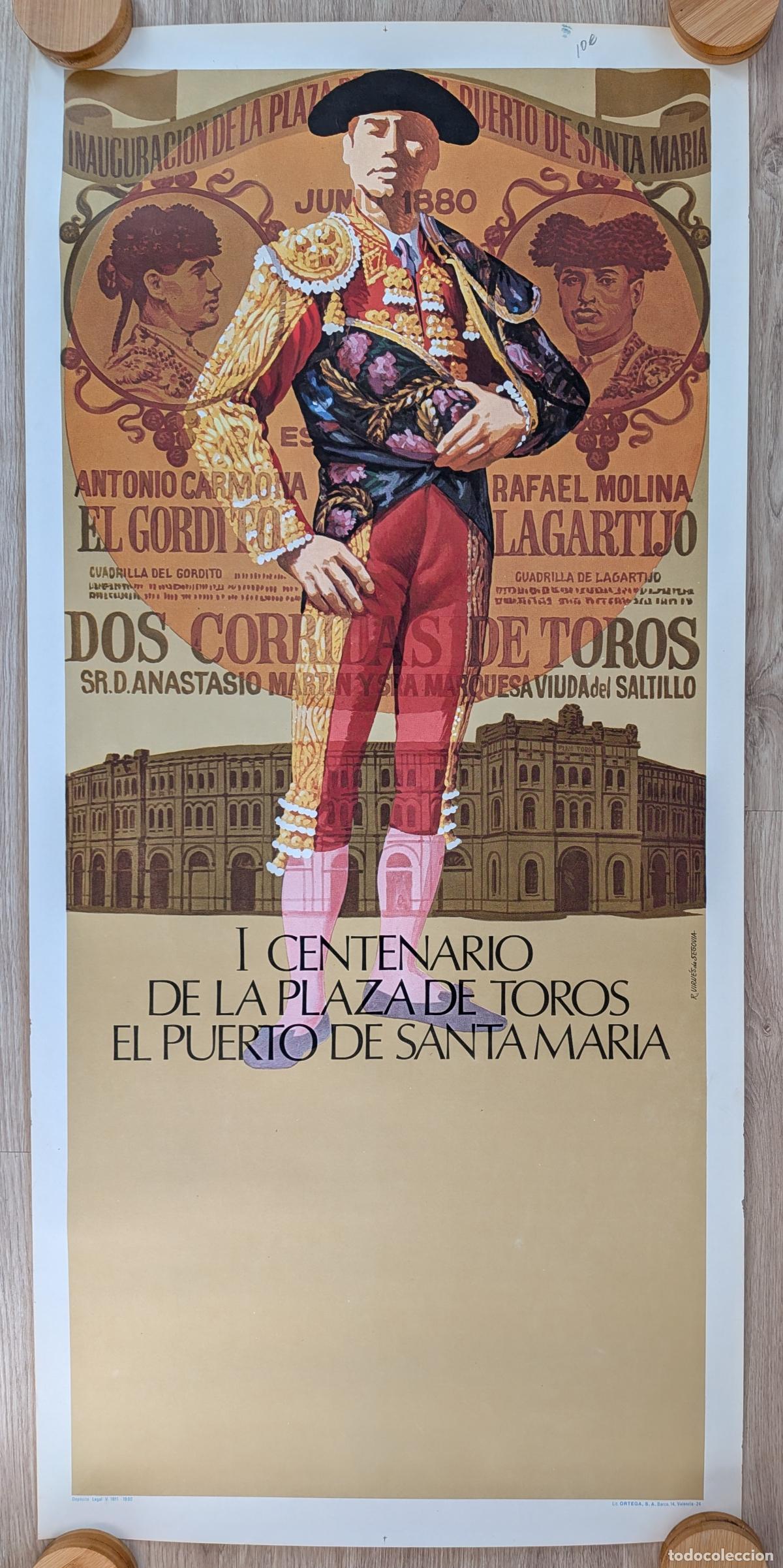 Carteles toros: RW CARTEL I CENTENARIO DE LA PLAZA DE TOROS EL PUERTO DE SANTA MARIA CT582