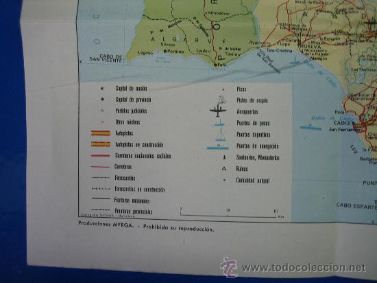 Carteles de transportes: Mapa de Espa&ntilde;a 1973  54X44 - Foto 3