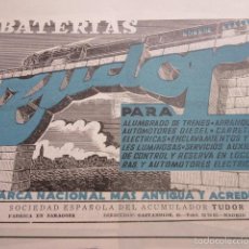 Affiches de Transports: PUBLICIDAD 1955 - COLECCION TRENES - BATERIAS TUDOR - RENFE TREN FERROCARRIL. Lote 58879871