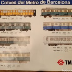 Affiches de Transports: CARTEL COTXES DEL METRO DE BARCELONA, 70 X 40 CM. Lote 330705848