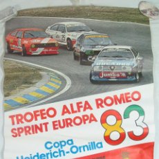 Affiches de Transports: ANTIGUO CARTEL TROFEO ALFA ROMEO SPRINT EUROPA 1983. CIRCUITO JARAMA. AUTOMOVILISMO. HEIDERICH - ORN. Lote 359917960