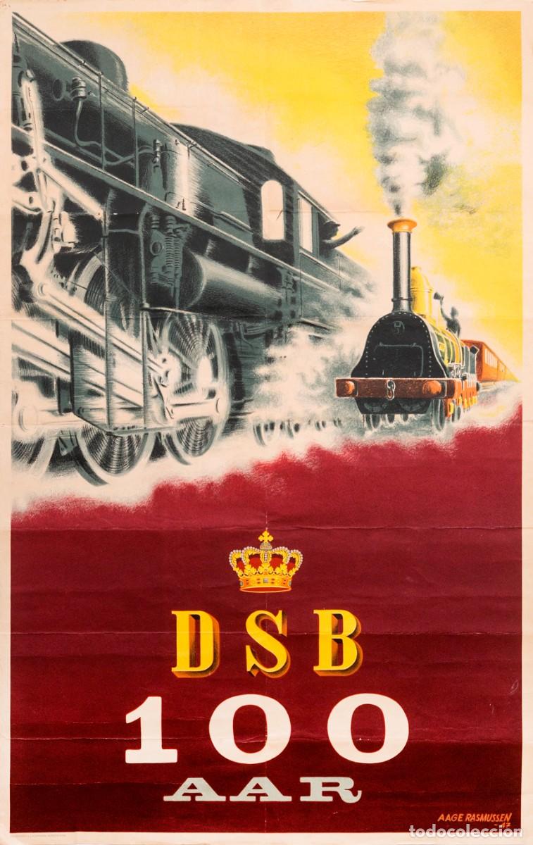Carteles de transportes: DSB 100 Aar - Cartel - 1947 - Por Aage Rasmussen