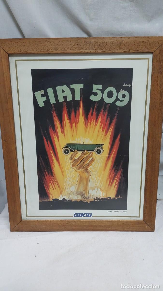 Carteles de transportes: Cartel coche Fiat 509