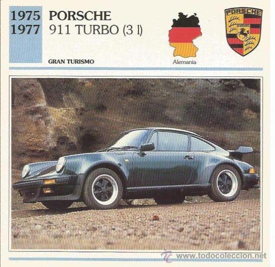 Carteles de Turismo: :::: FT21 - FICHA TECNICA - PORSCHE 911 TURBO ( 3 L ) 1975 / 1977 - GRAN TURISMO - ALEMANIA