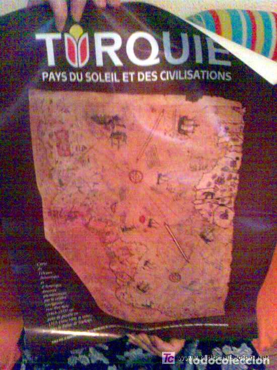 Carteles de Turismo: Plano de Piri Reis, Publicitario de turismo en Estambul, Turquía. 40 x 60 cm. En idioma francés. - Foto 2 - 85737604