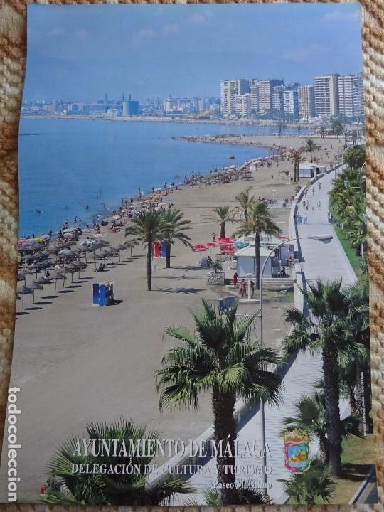Carteles de turismo: POSTER CARTEL TURÍSTICO. PROMOCIÓN TURISMO MÁLAGA AÑOS 80. PASEO MARÍTIMO 68X48CM 169