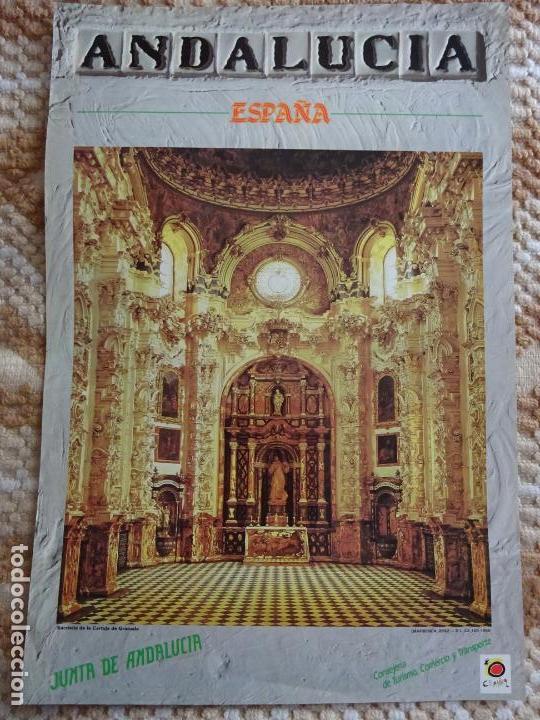 Carteles de turismo: POSTER CARTEL TURÍSTICO. PROMOCIÓN TURISMO ANDALUCIA AÑO 1986. GRANADA CARTUJA. 68X48CM 175