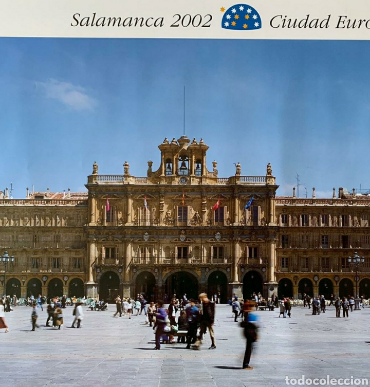 Carteles de Turismo: Cartel o póster de la Plaza Mayor de Salamanca. Ciudad Europea de la Cultura. Castilla y León. 2002. - Foto 2 - 207390410