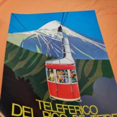 Carteles de Turismo: TELEFERICO DEL PICO DEL TEIDE-CARTEL 1972. Lote 325485908