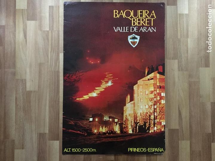 Carteles de Turismo: CARTEL BAQUEIRA BERET VALLE DE ARAN PIRINEOS ESTACION DE ESQUI