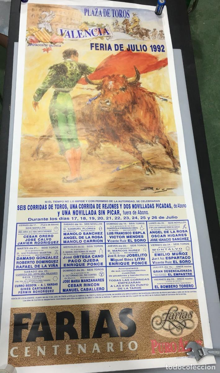 Carteles de turismo: CARTEL DE TOROS VALENCIA FERIA JULIO 1992