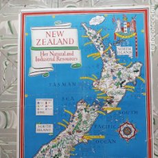 Carteles de Turismo: NEW ZELAND - HER NATURAL AND INDUSTRIAL RESOURCES
