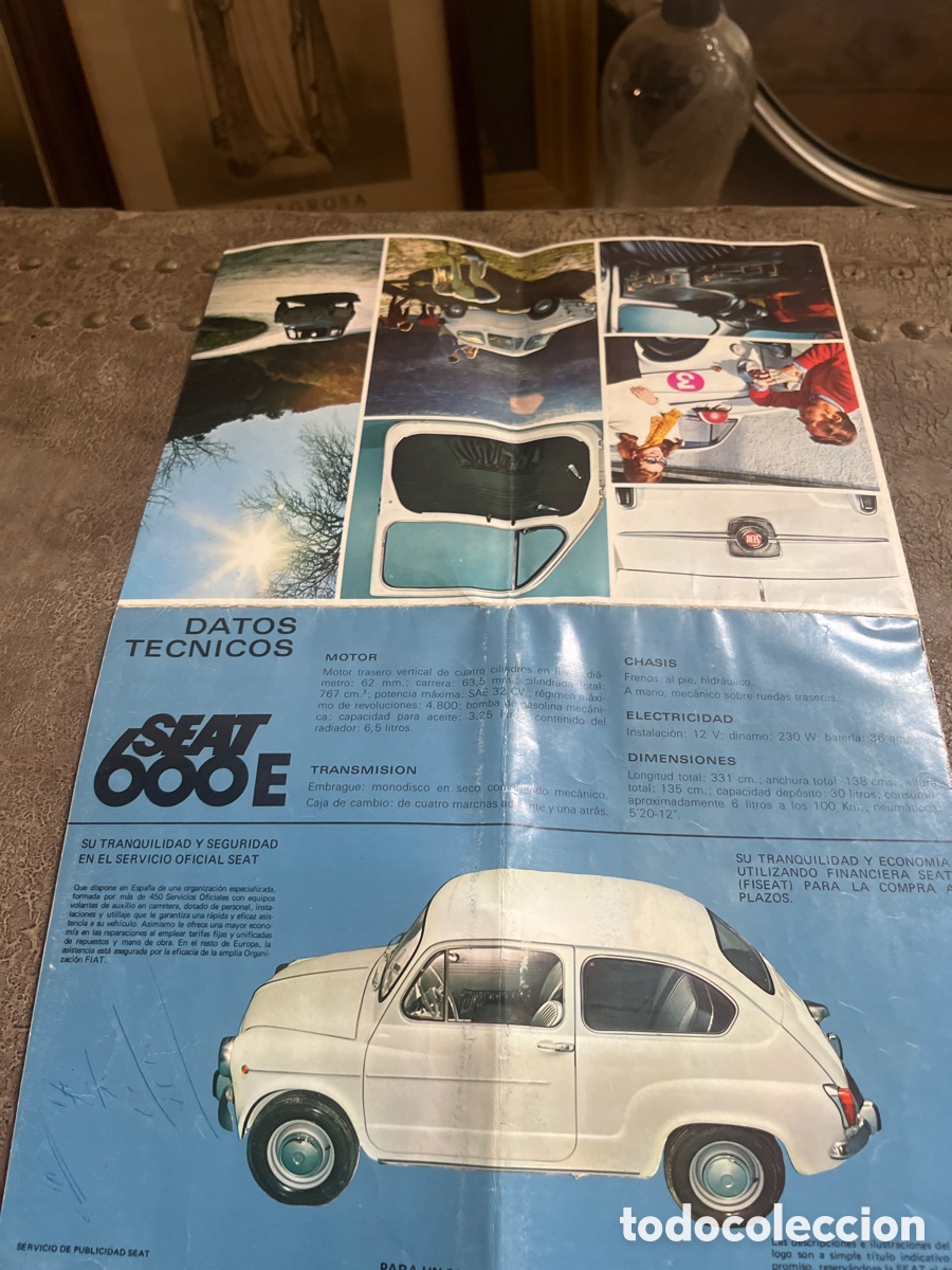 Carteles de turismo: Cat&aacute;logo de SEAT 600 E - Foto 3