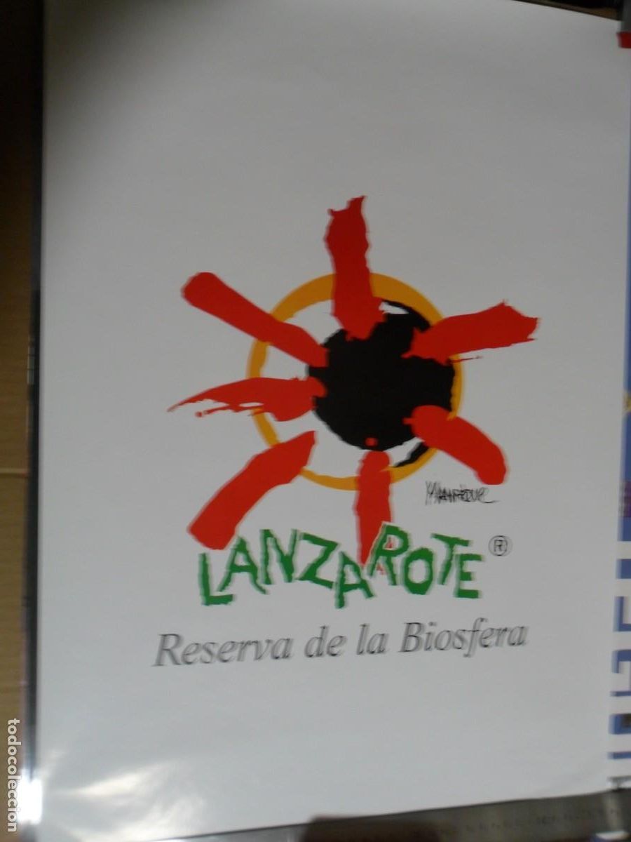 Carteles de turismo: LANZAROTE RESERVA DE LA BIOSFERA - Foto 1