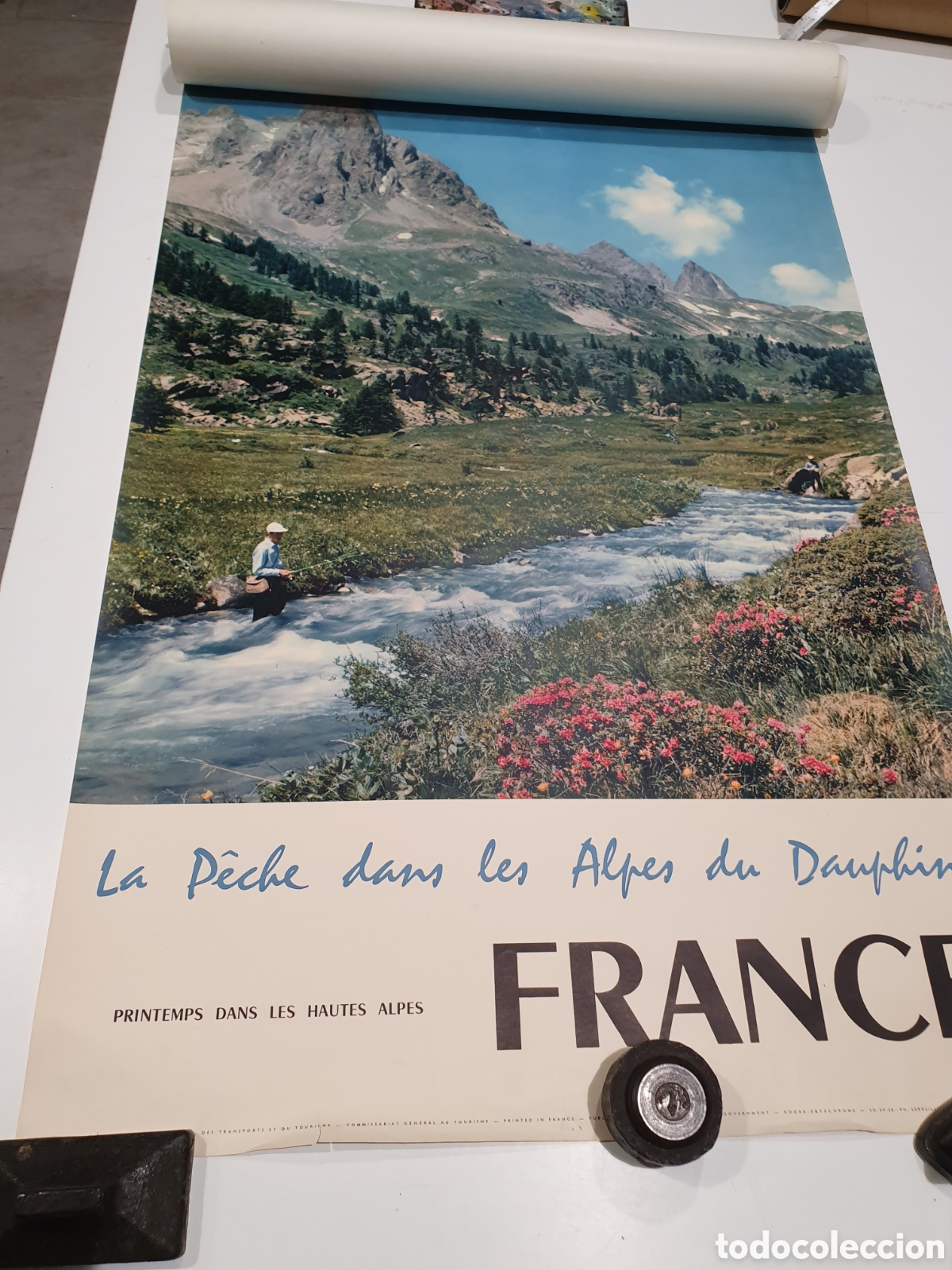Carteles de Turismo: PRINTEMPS DANS LES HAUTES ALPES FRANCE. COMMISSARIAT GENERAL AU TOURISME. CARTEL A&Ntilde;OS 60
