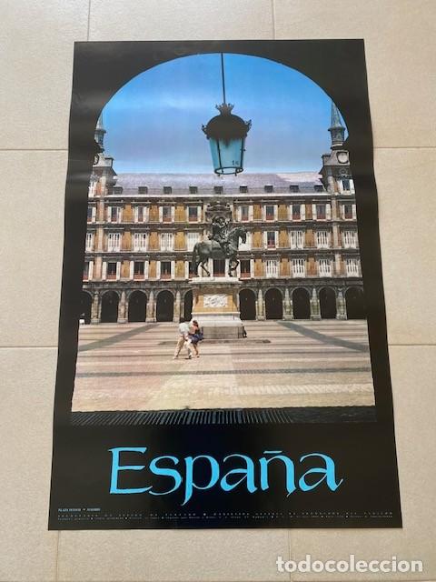 Carteles de Turismo: CARTEL TURSMO ESPA&Ntilde;A. PLAZA MAYOR MADRID 1980