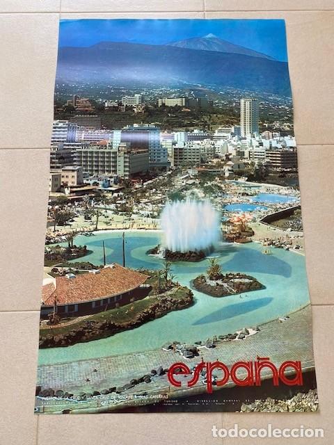Carteles de Turismo: CARTEL TURISMO DE ESPA&Ntilde;A. PUERTO DE LA CRUZ. STA CRUZ DE TENERIFE 1979