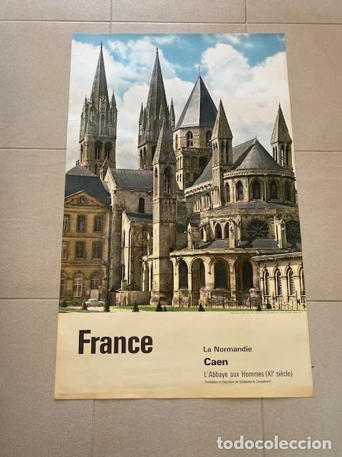 Carteles de Turismo: CARTEL TURISMO DE FRANCIA. CAEN. L'ABBAYE AUX HOMMES. 1963
