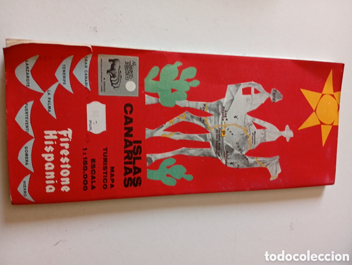 Carteles de Turismo: Mapa plano guia tur&iacute;stica Las Palmas de Gran Canaria 1972