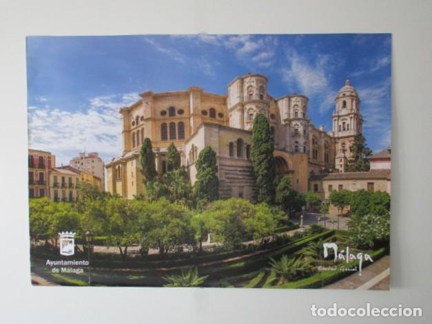 Cartazes de Turismo: POSTER - CARTEL - MALAGA CIUDAD GENIAL - JARDINES DE LA CATEDRAL DE M&Aacute;LAGA LA MANQUITA - 100 X 70 CM