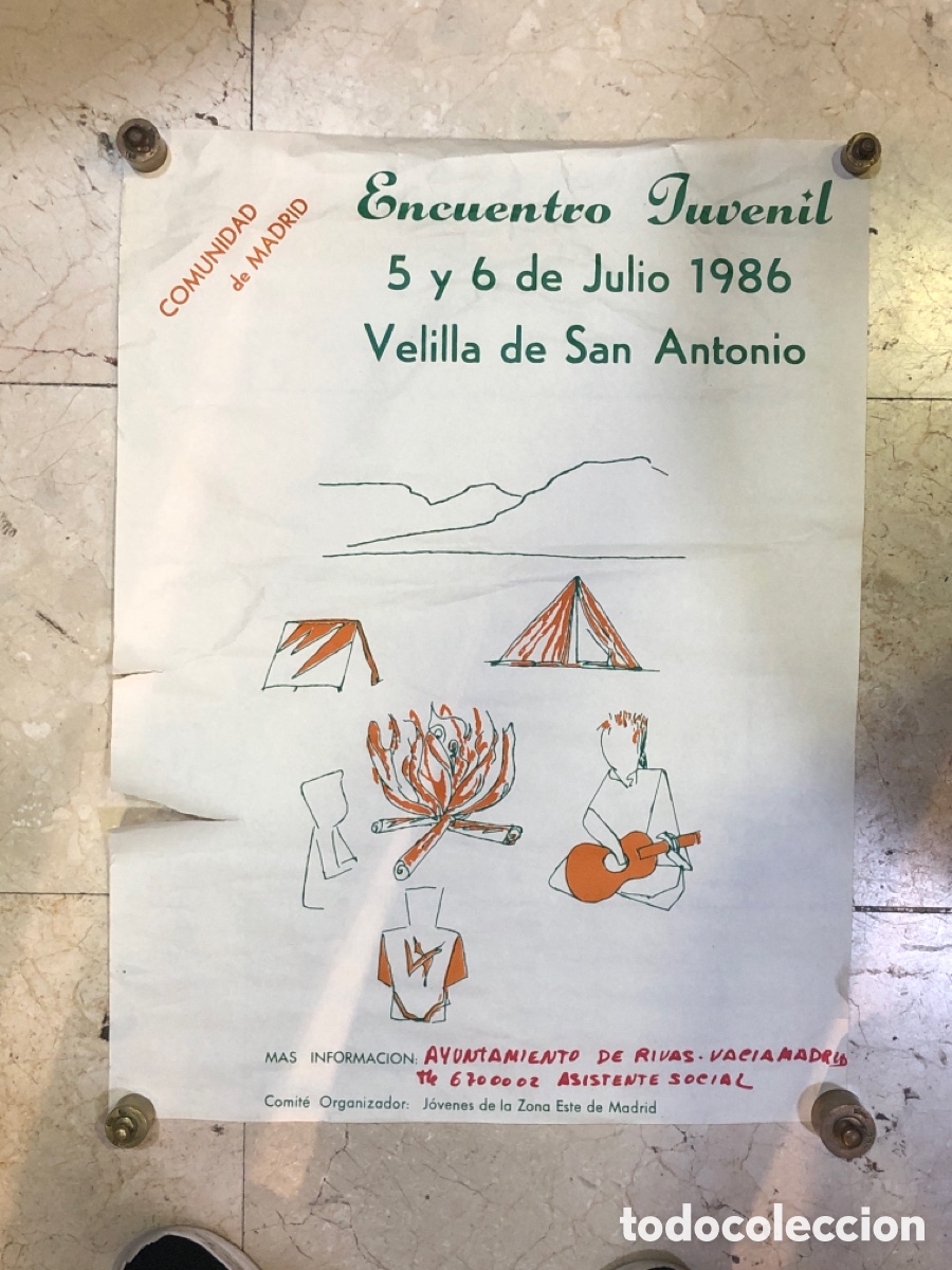 Carteles de Turismo: P&oacute;ster - Encuentro juvenil 5 y 6 de julio de 1986