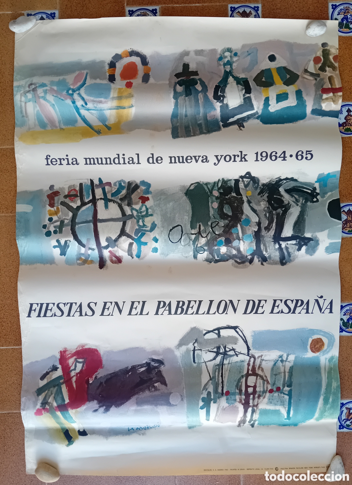 Carteles de turismo: Feria mundial de nueva york Espa&ntilde;a 1964