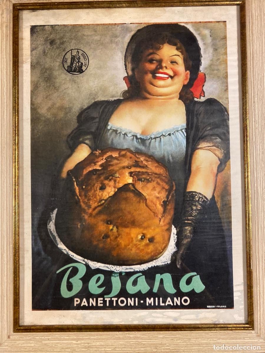 Carteles de turismo: CARTEL BEJANA PANETTONI MILANO MARCO MADERA 36X51 CM