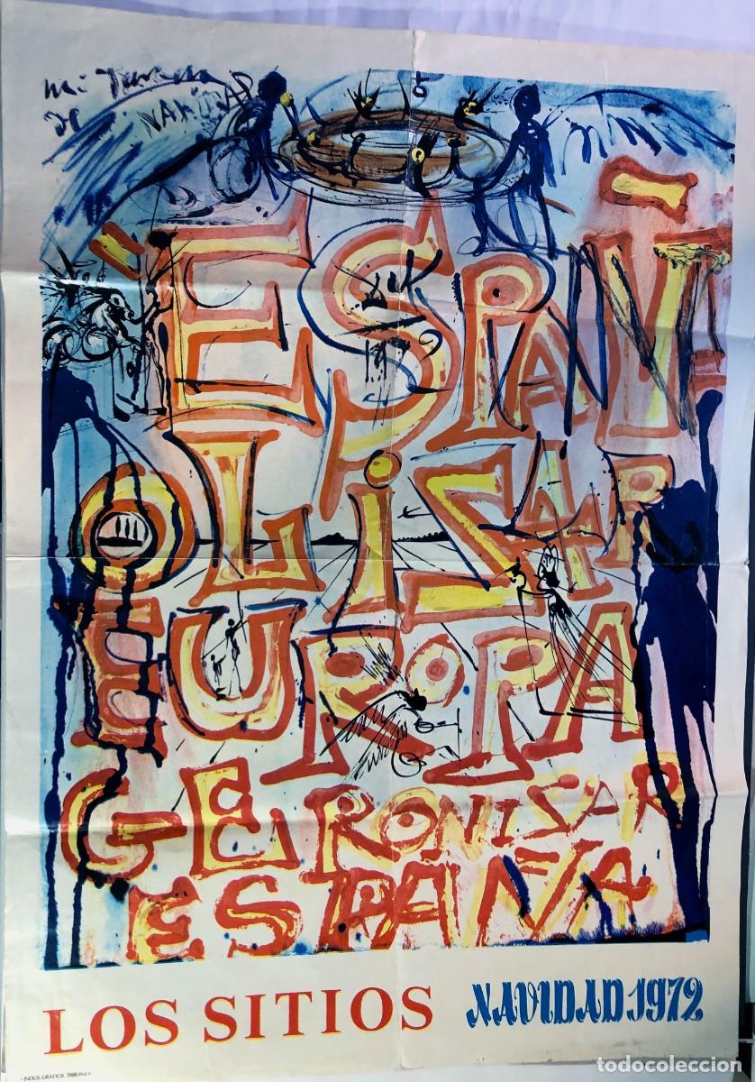 Carteles de turismo: CARTEL / ESPA&Ntilde;OLIZAR EUROPA - GERONIZAR ESPA&Ntilde;A / LOS SITIOS - NAVIDAD 1972 / URVISA GERONA