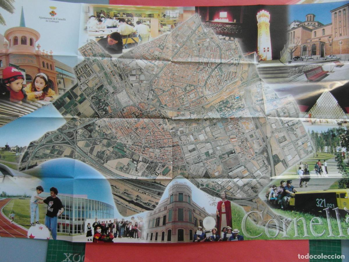 Carteles de turismo: 1 POSTER CON FOTO AEREA DE CORNELLA DE LLOBREGAT TAMA&Ntilde;O 51 X 79.5 CM