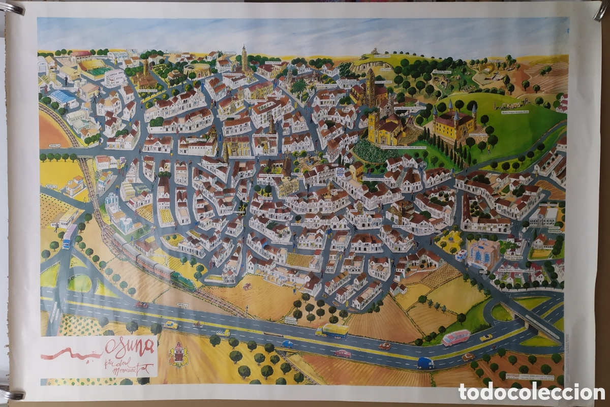 Carteles de turismo: Osuna (Sevilla) plano ilustrado