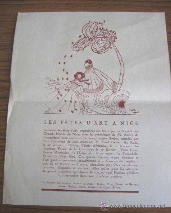 Carteles: Feria arte de Nice .. Les fetes d`art a Nice - Foto 1
