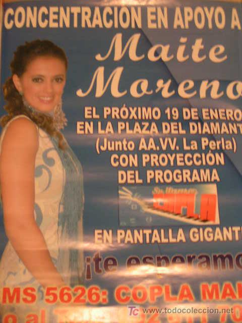 Carteles: MAITE MORENO. CARTEL DE LA CONCURSANTE DEL PROGRAMA - Foto 1