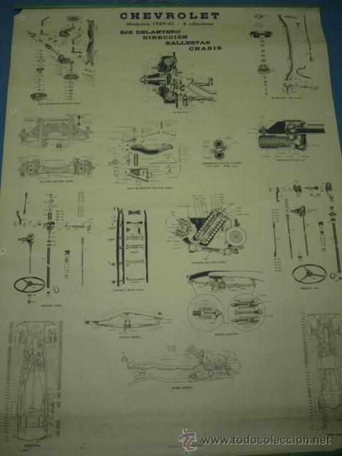 Carteles: CARTEL DE DESPIECE DE CHEVROLET - Foto 1