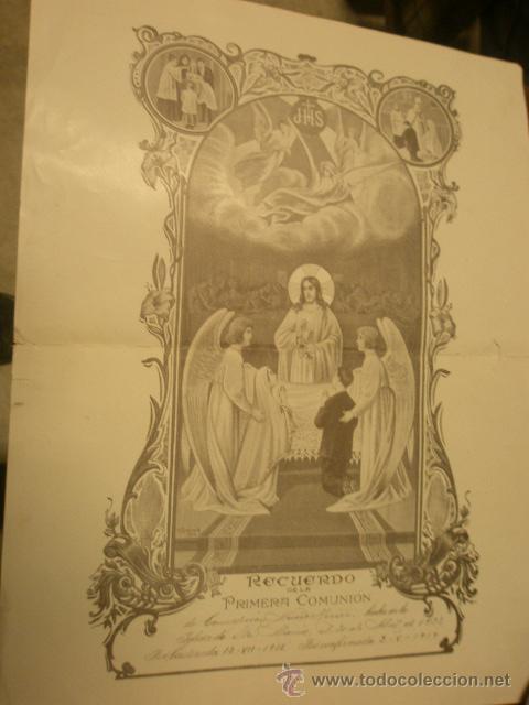 Carteles: Cartel de doble folio, 1&ordf; comunion, 1922 - Foto 1