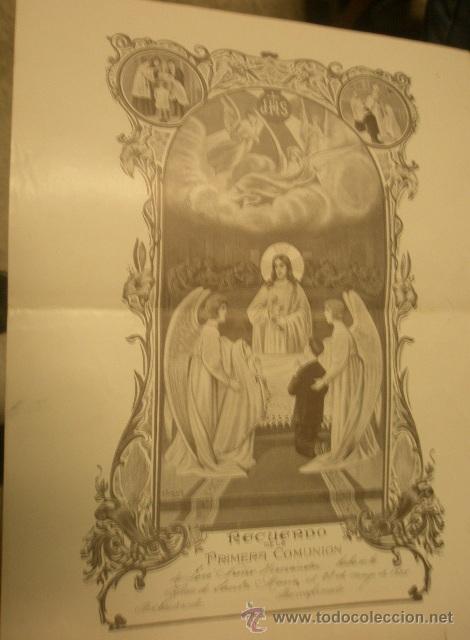 Carteles: Cartel de doble folio, 1&ordf; comunion, 1925 - Foto 1